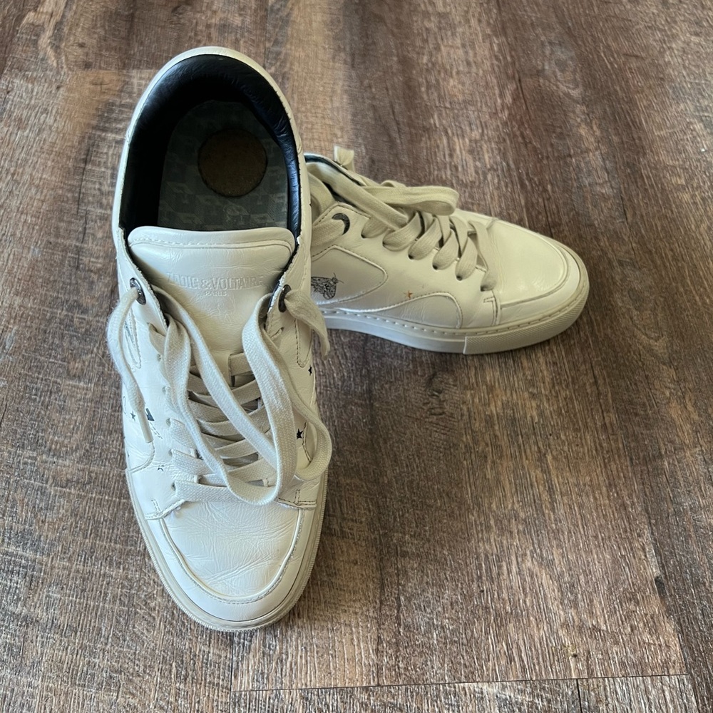 Zadig & Voltaire Off white graffiti sneakers